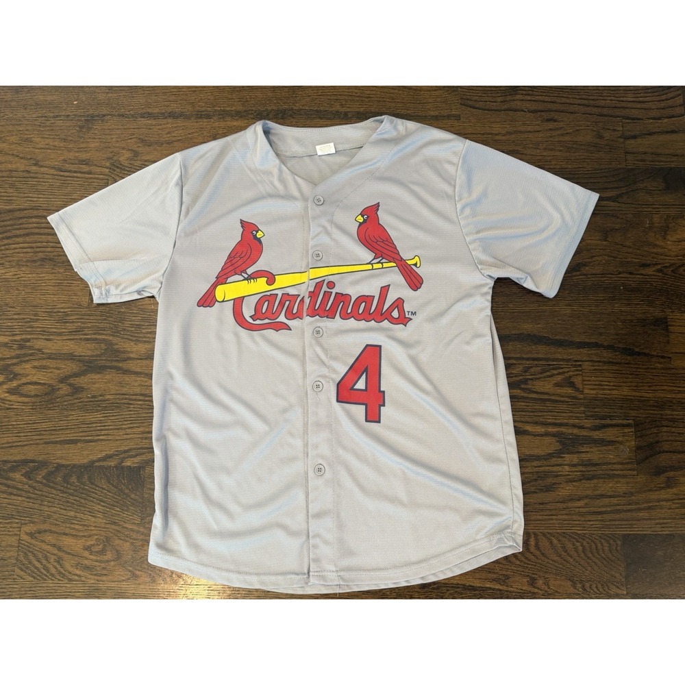 St. Louis Cardinals Jersey Medium #4 YADIER MOLINA Grey Promo Jersey